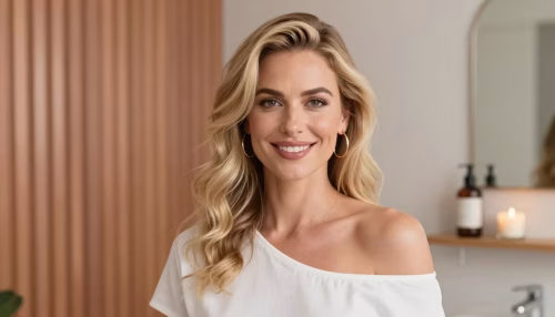 Жена с красива кожа след процедура по лазерно тониране за общо освежаване